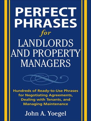cover image of Perfect Phrases for Landlords and Property Managers